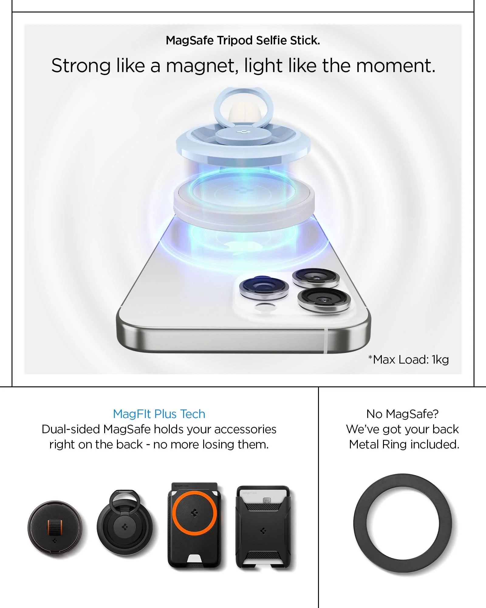 Tripod Selfie Stick (Mag Fit+) | S581W 11 Tripod Selfie Stick (Mag Fit+) | S581W