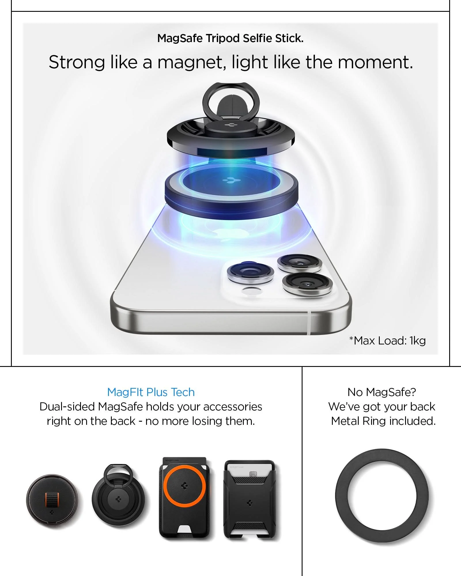 Tripod Selfie Stick (Mag Fit+) | S581W 30 Tripod Selfie Stick (Mag Fit+) | S581W