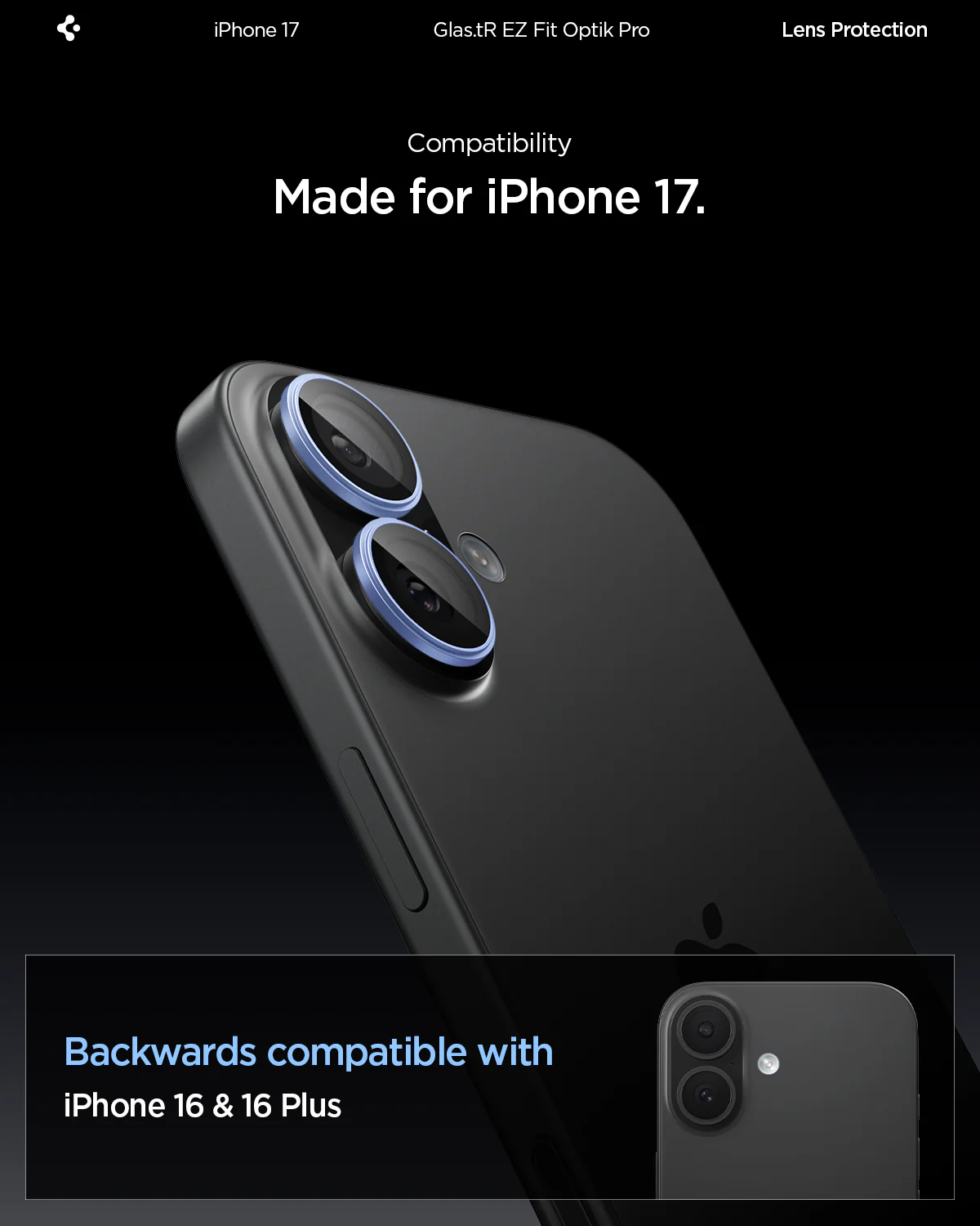 iPhone 17 Series - Optik Pro EZ Fit Lens Protector 123 iPhone 17 Series - Optik Pro EZ Fit Lens Protector