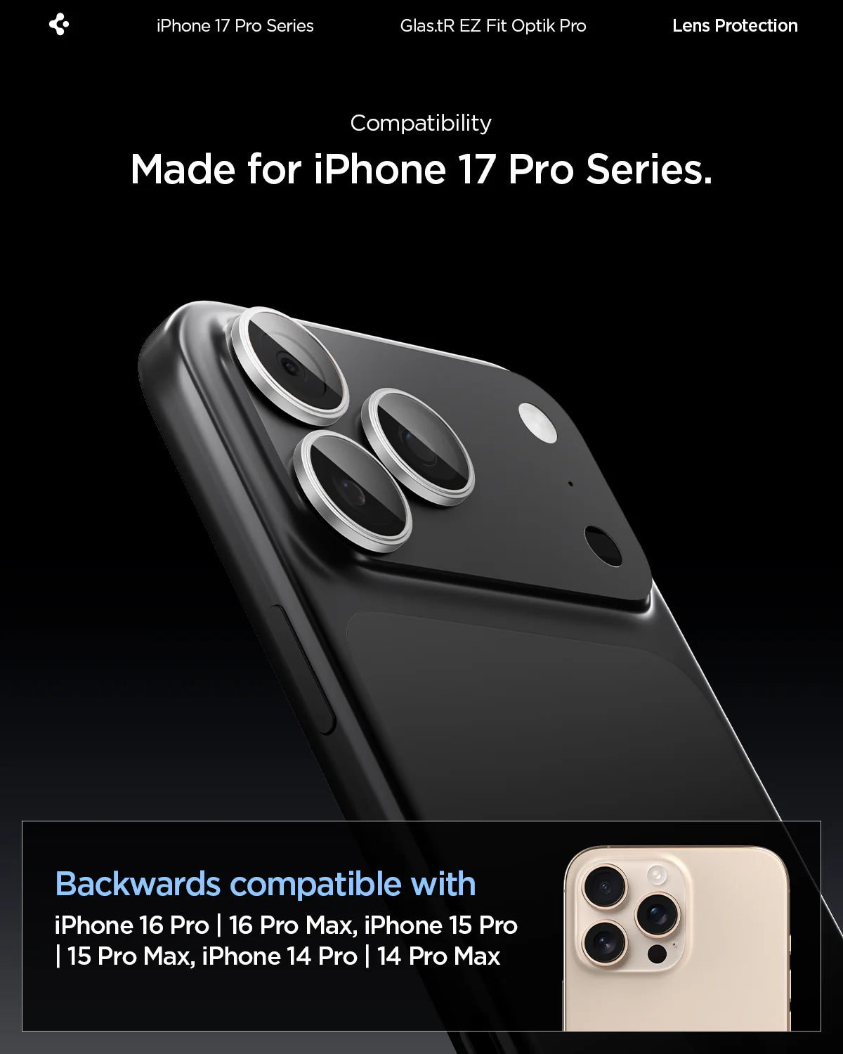 iPhone 17 Series - Optik Pro EZ Fit Lens Protector 17 iPhone 17 Series - Optik Pro EZ Fit Lens Protector