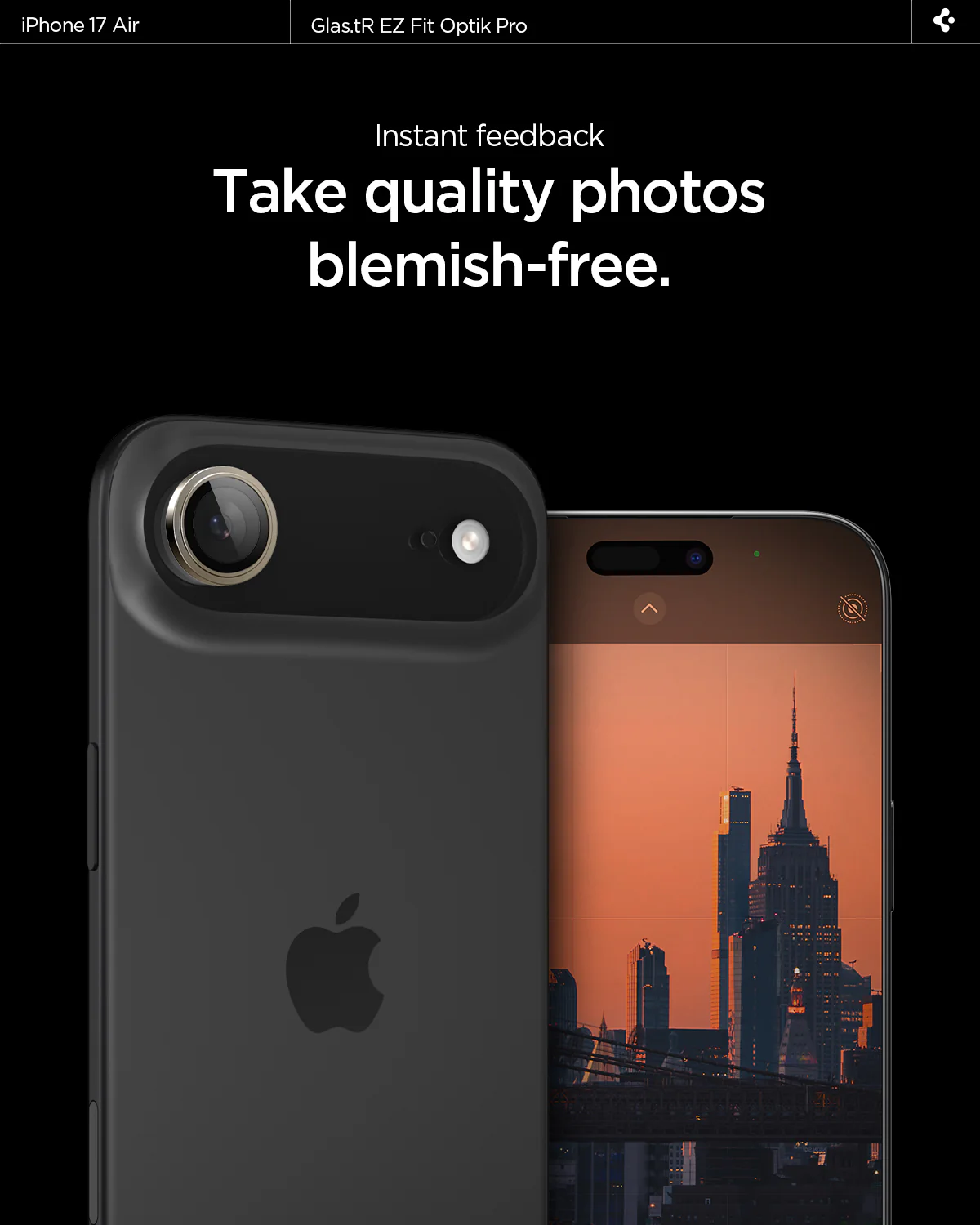iPhone 17 Series - Optik Pro EZ Fit Lens Protector 60 iPhone 17 Series - Optik Pro EZ Fit Lens Protector
