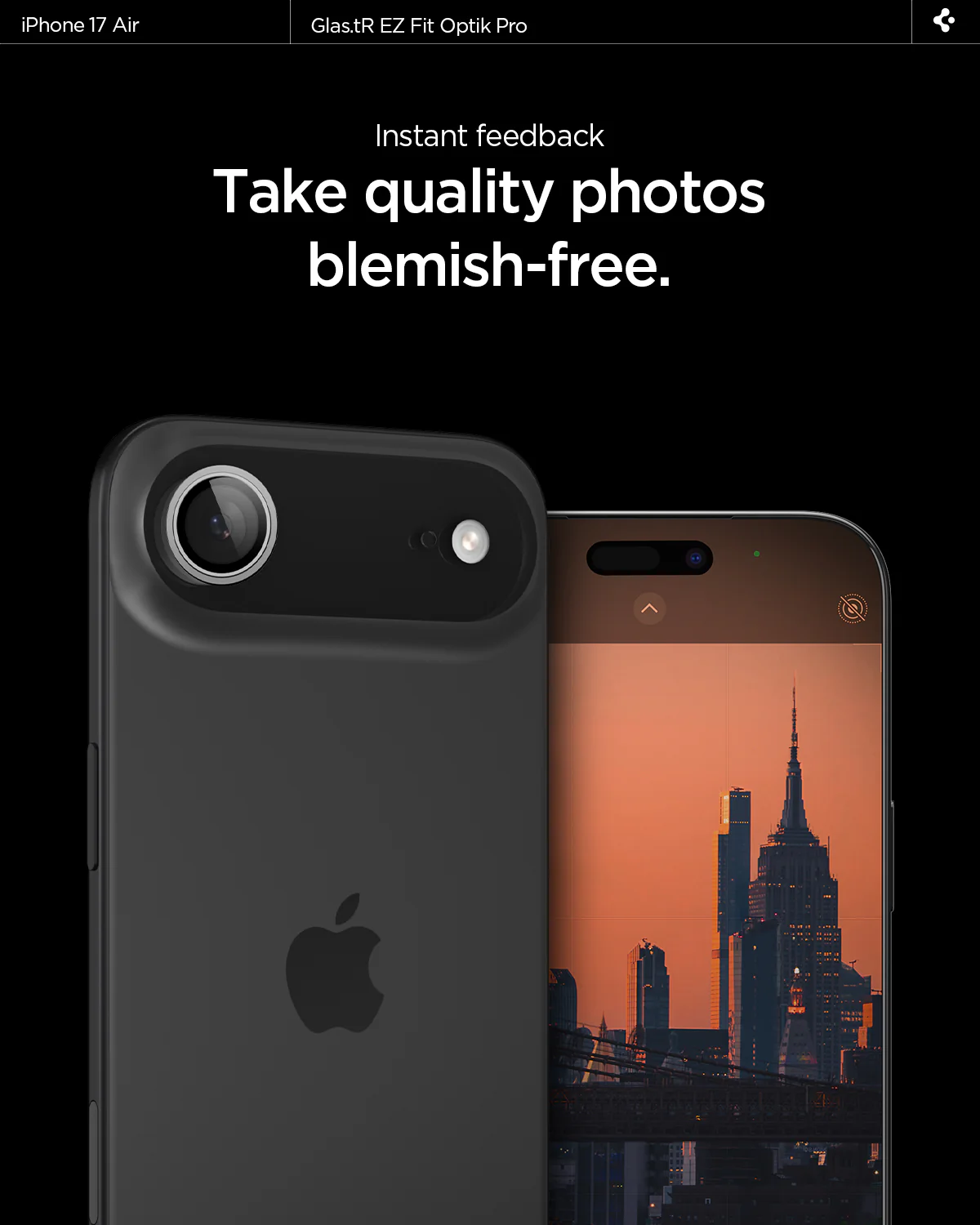 iPhone 17 Series - Optik Pro EZ Fit Lens Protector 70 iPhone 17 Series - Optik Pro EZ Fit Lens Protector