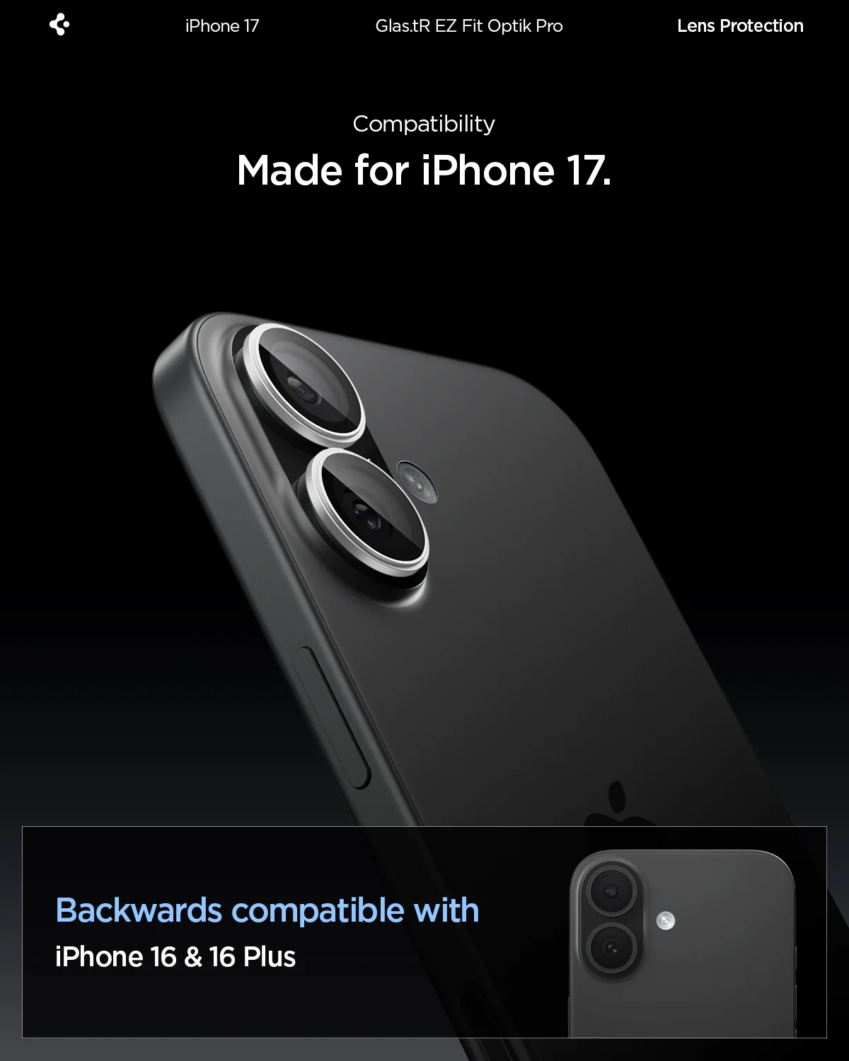 iPhone 17 Series - Optik Pro EZ Fit Lens Protector 90 iPhone 17 Series - Optik Pro EZ Fit Lens Protector