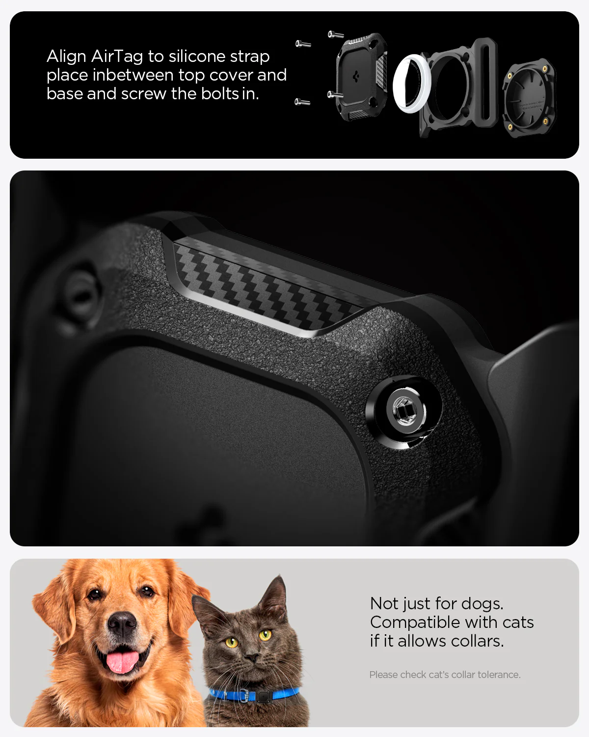 Apple AirTag Series - Tough Armor IP Pet Collar 6 Apple AirTag Series - Tough Armor IP Pet Collar