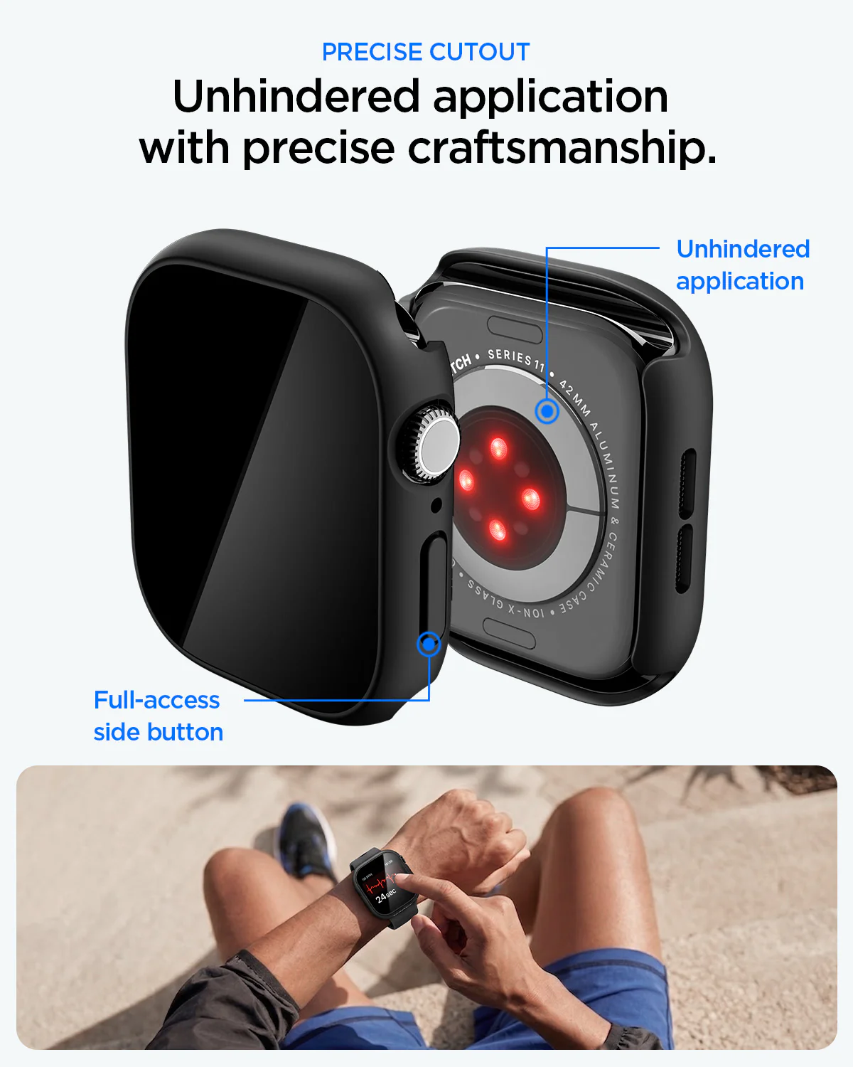 Apple Watch Series - Thin Fit 360 | Waterproof Ring 46 Apple Watch Series - Thin Fit 360 | Waterproof Ring