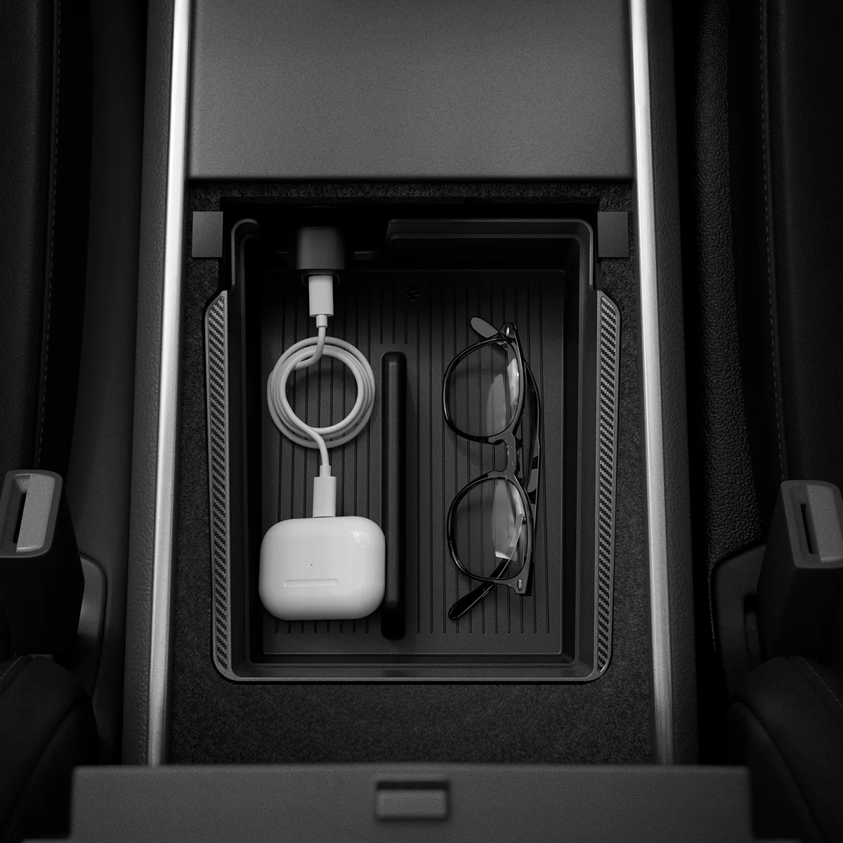 Tesla Series - Armrest Console Organizer Upper Tray | 2-Section 24 Tesla Series - Armrest Console Organizer Upper Tray | 2-Section