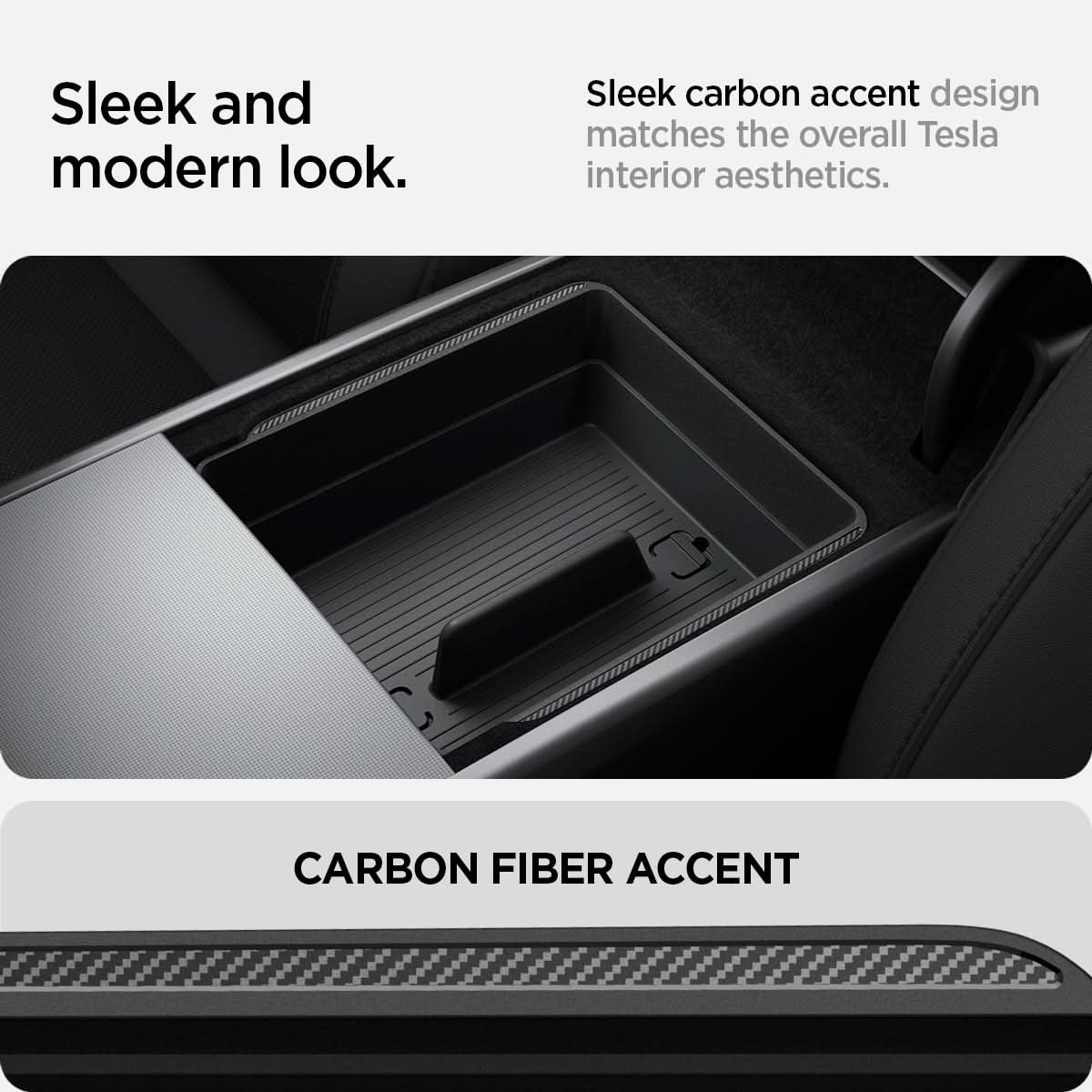 Tesla Series - Armrest Console Organizer Upper Tray | 2-Section 6 Tesla Series - Armrest Console Organizer Upper Tray | 2-Section