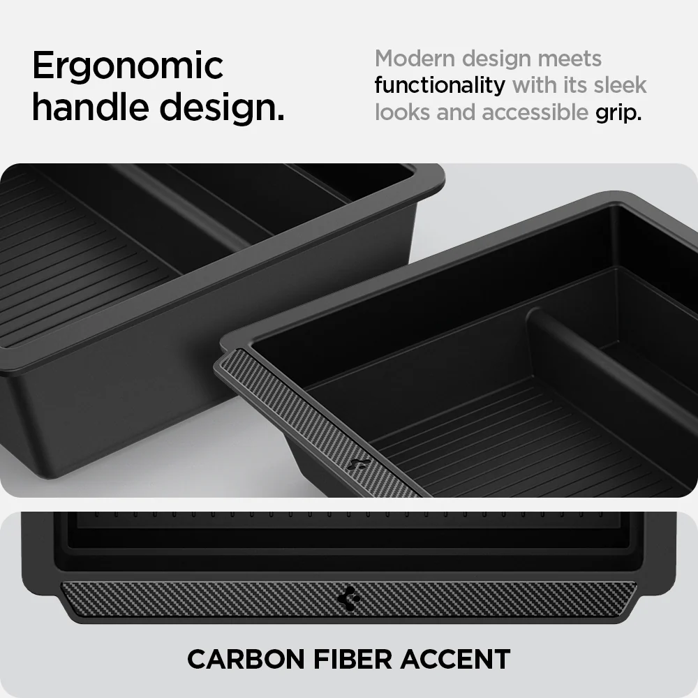 Tesla Series - Sliding Center Console Organizer Upper Tray | 2-Section 7 Tesla Series - Sliding Center Console Organizer Upper Tray | 2-Section