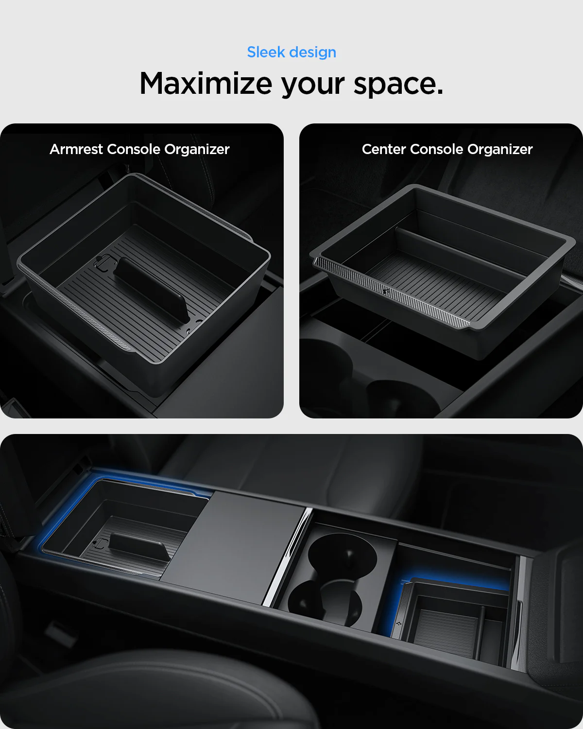 Tesla Series - Center & Armrest Organizer Bundle 3 Tesla Series - Center & Armrest Organizer Bundle