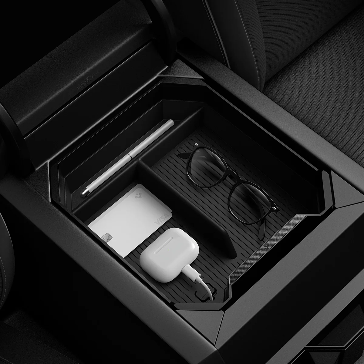 Tesla Series - Non-Slide Center Console Organizer | 3-Section 14 Tesla Series - Non-Slide Center Console Organizer | 3-Section