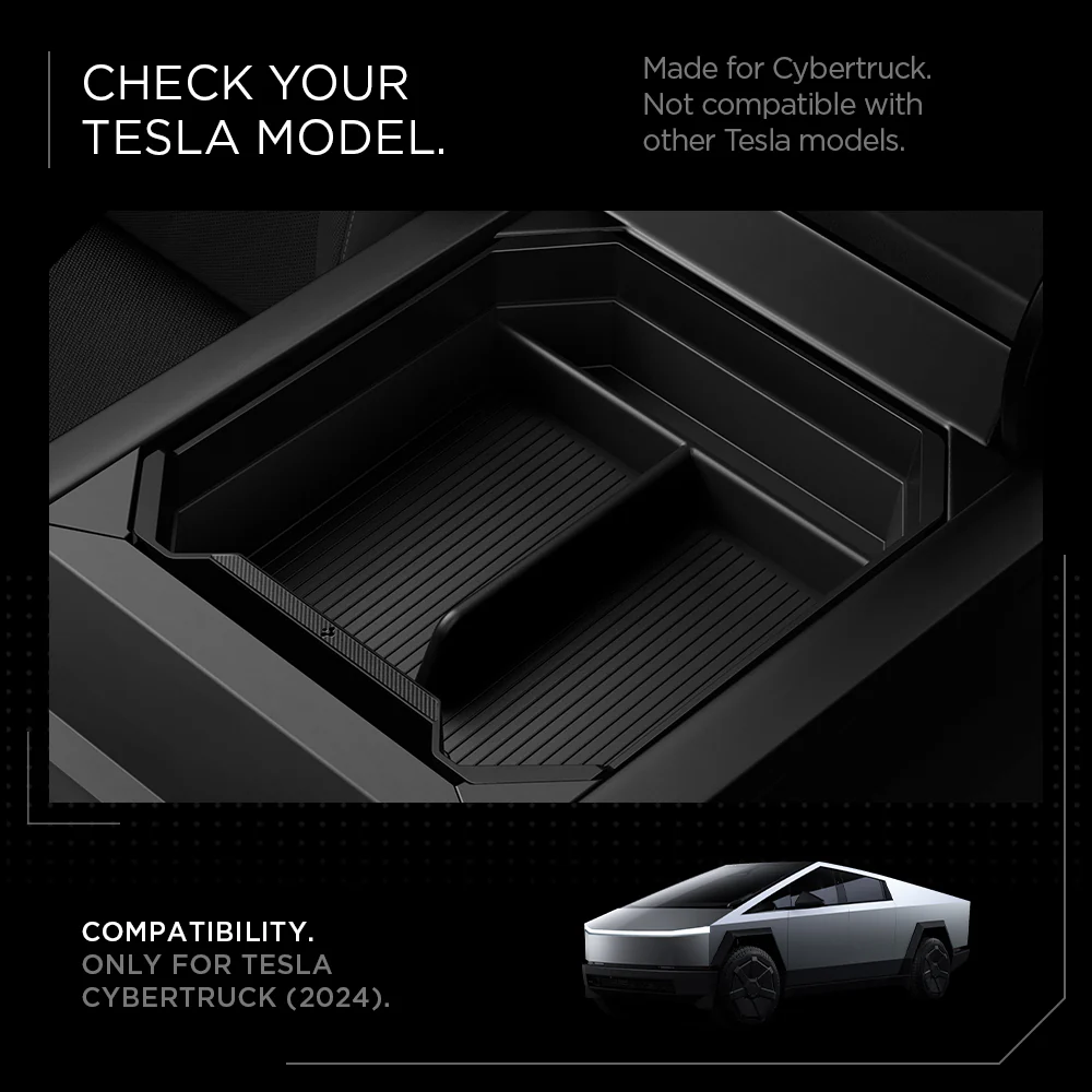 Tesla Series - Non-Slide Center Console Organizer | 3-Section 16 Tesla Series - Non-Slide Center Console Organizer | 3-Section