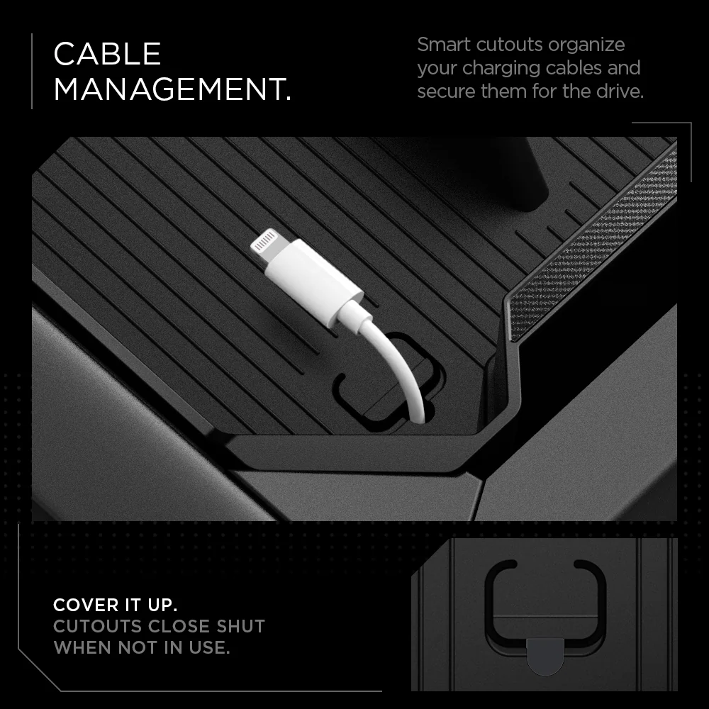 Tesla Series - Non-Slide Center Console Organizer | 3-Section 21 Tesla Series - Non-Slide Center Console Organizer | 3-Section