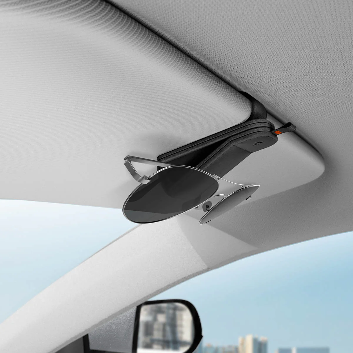 Visor Leather Sunglass Holder | SH101 13 Visor Leather Sunglass Holder | SH101