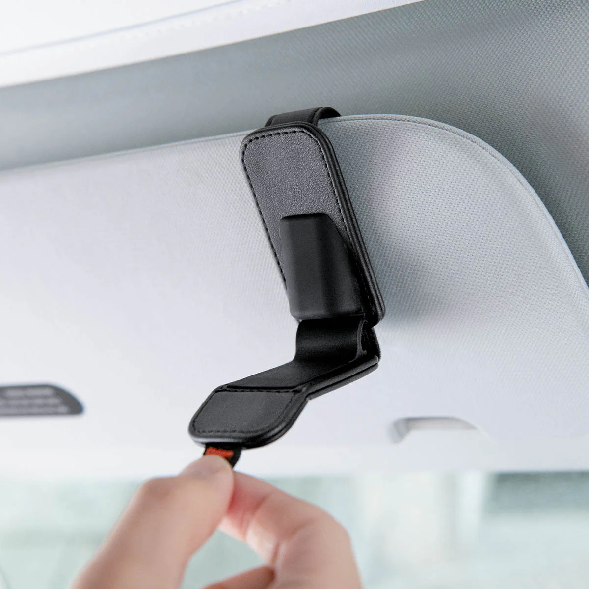 Visor Leather Sunglass Holder | SH101 14 Visor Leather Sunglass Holder | SH101