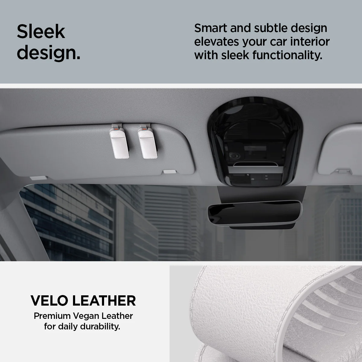 Visor Leather Sunglass Holder | SH101 23 Visor Leather Sunglass Holder | SH101