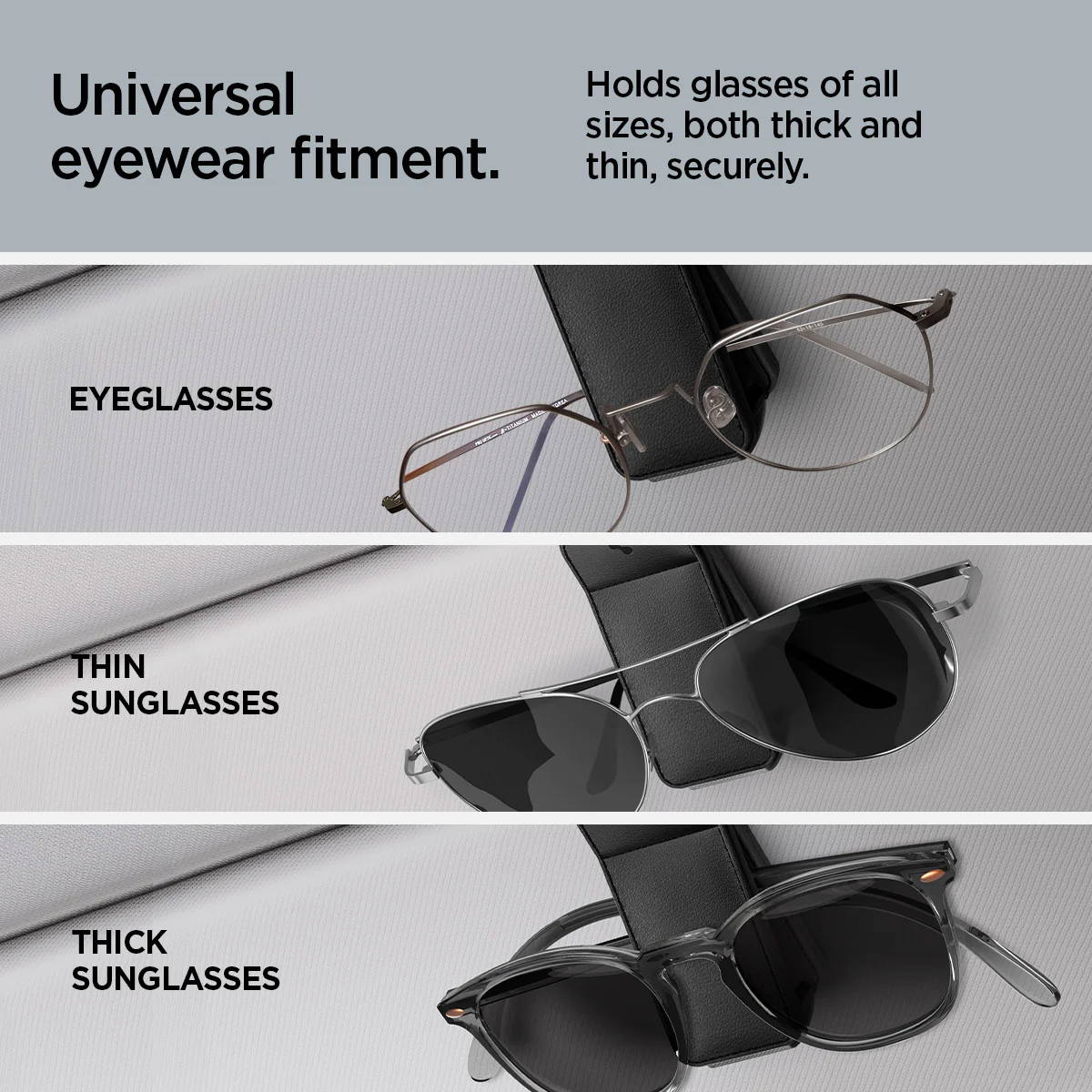 Visor Leather Sunglass Holder | SH101 5 Visor Leather Sunglass Holder | SH101