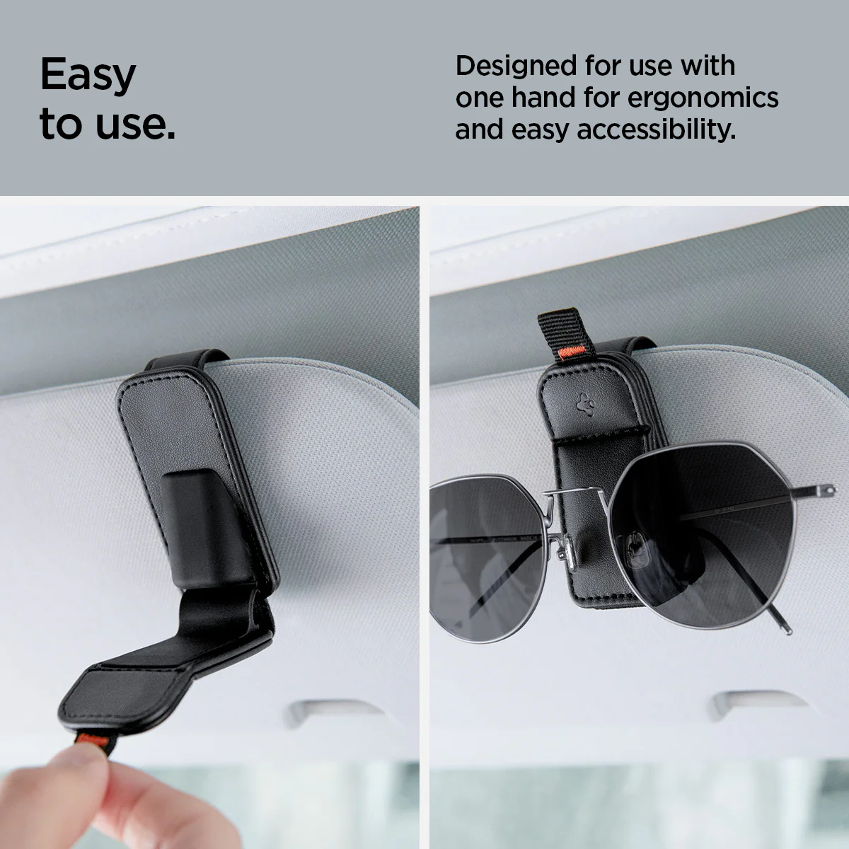 Visor Leather Sunglass Holder | SH101 7 Visor Leather Sunglass Holder | SH101