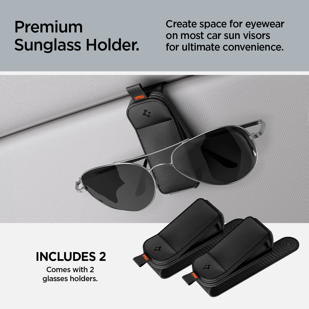 Visor Leather Sunglass Holder | SH101 8 Visor Leather Sunglass Holder | SH101
