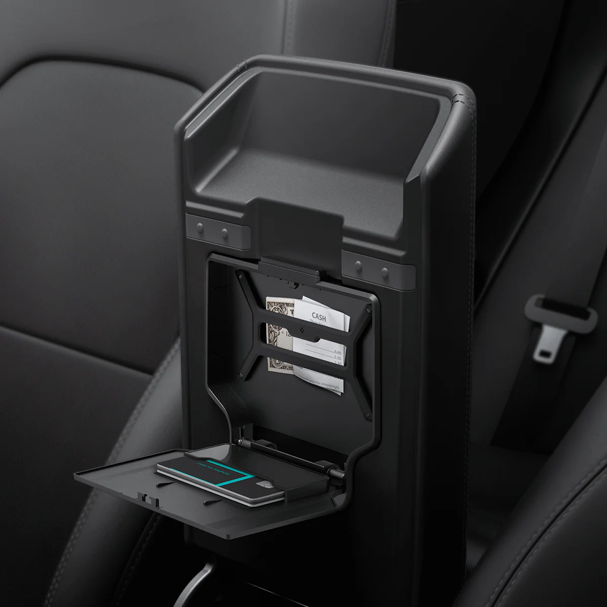 Tesla Series - Center Console Hidden Storage Box | TO221 22 Tesla Series - Center Console Hidden Storage Box | TO221