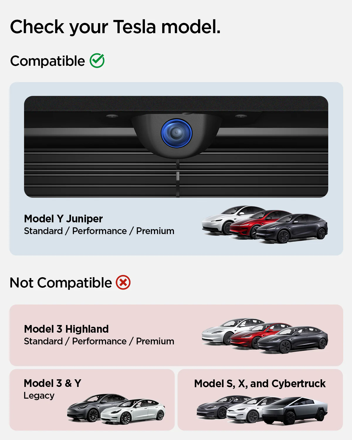 Tesla Series - Front Camera Protector | TO331 3 Tesla Series - Front Camera Protector | TO331