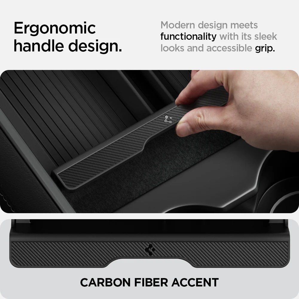 Tesla Series - Sliding Center Console Organizer Upper Tray | 4-Section 7 Tesla Series - Sliding Center Console Organizer Upper Tray | 4-Section