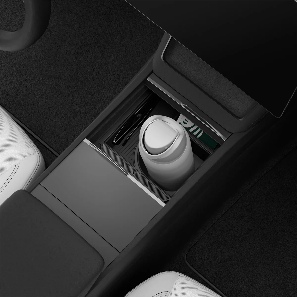 Tesla Series - Sliding Center Console Organizer with Bottle Holder | TO220SC 17 Tesla Series - Sliding Center Console Organizer with Bottle Holder | TO220SC