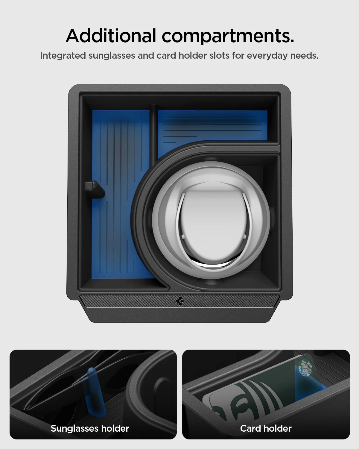 Tesla Series - Sliding Center Console Organizer with Bottle Holder | TO220SC 5 Tesla Series - Sliding Center Console Organizer with Bottle Holder | TO220SC