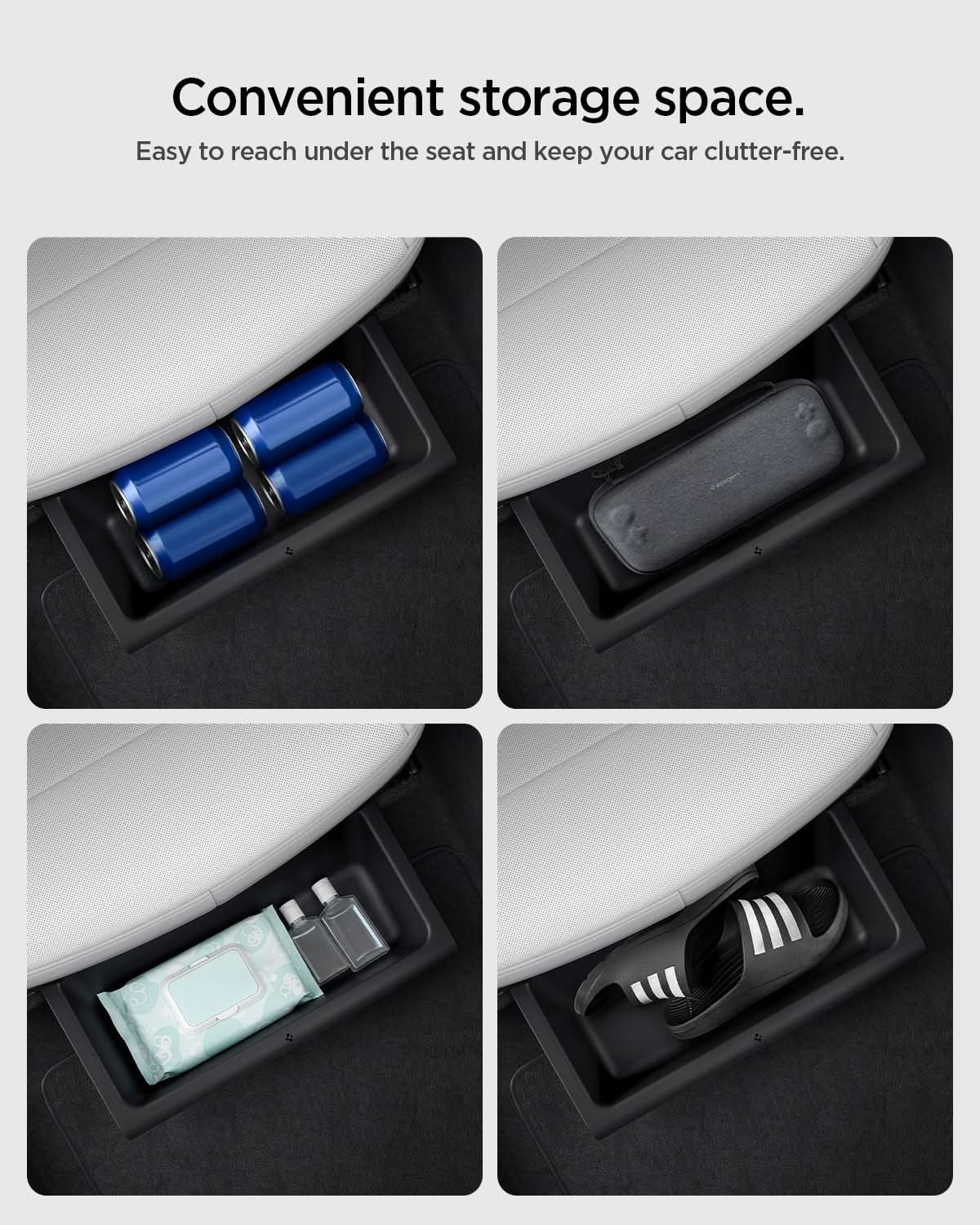 Tesla Series - Underseat Organizer Box | 2 Pack 4 Tesla Series - Underseat Organizer Box | 2 Pack
