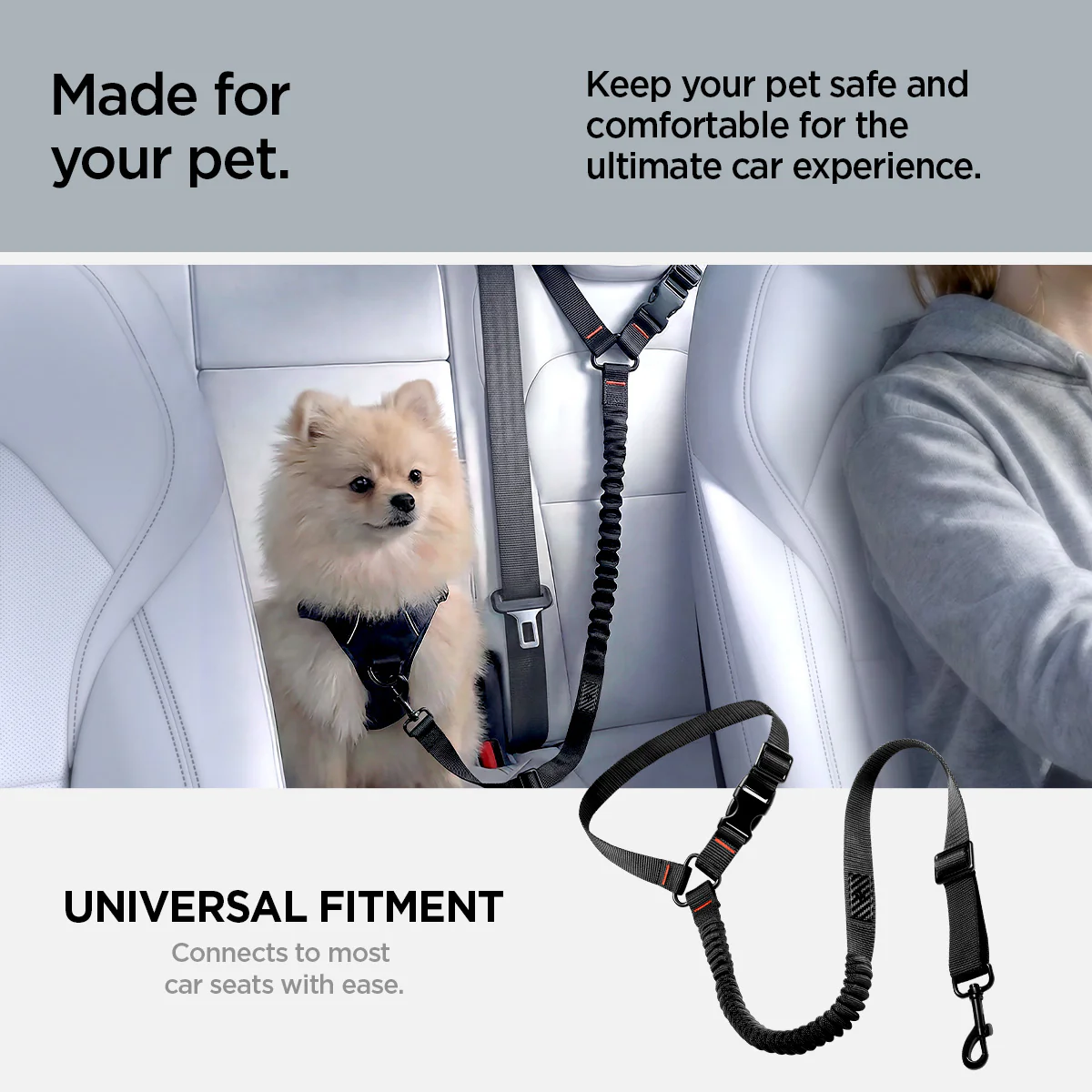 Pet Car Seatbelt Tether | PS100 3 Pet Car Seatbelt Tether | PS100