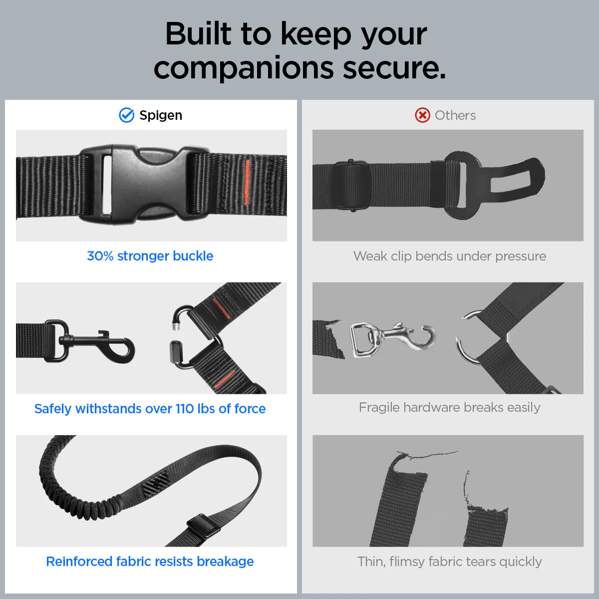 Pet Car Seatbelt Tether | PS100 8 Pet Car Seatbelt Tether | PS100