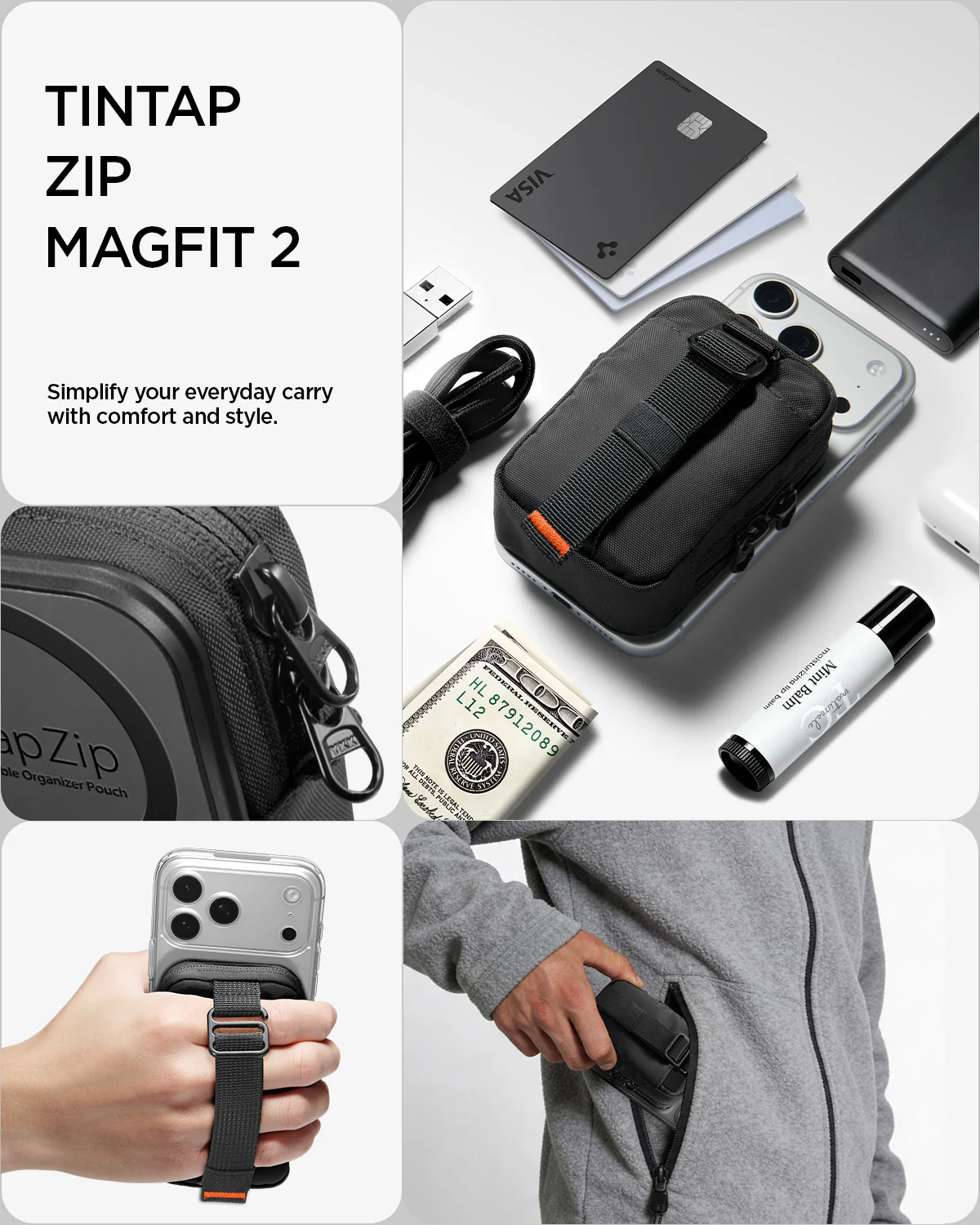 Portable Organizer Pouch Tintap Zip Mag Fit 2 9 Portable Organizer Pouch Tintap Zip Mag Fit 2