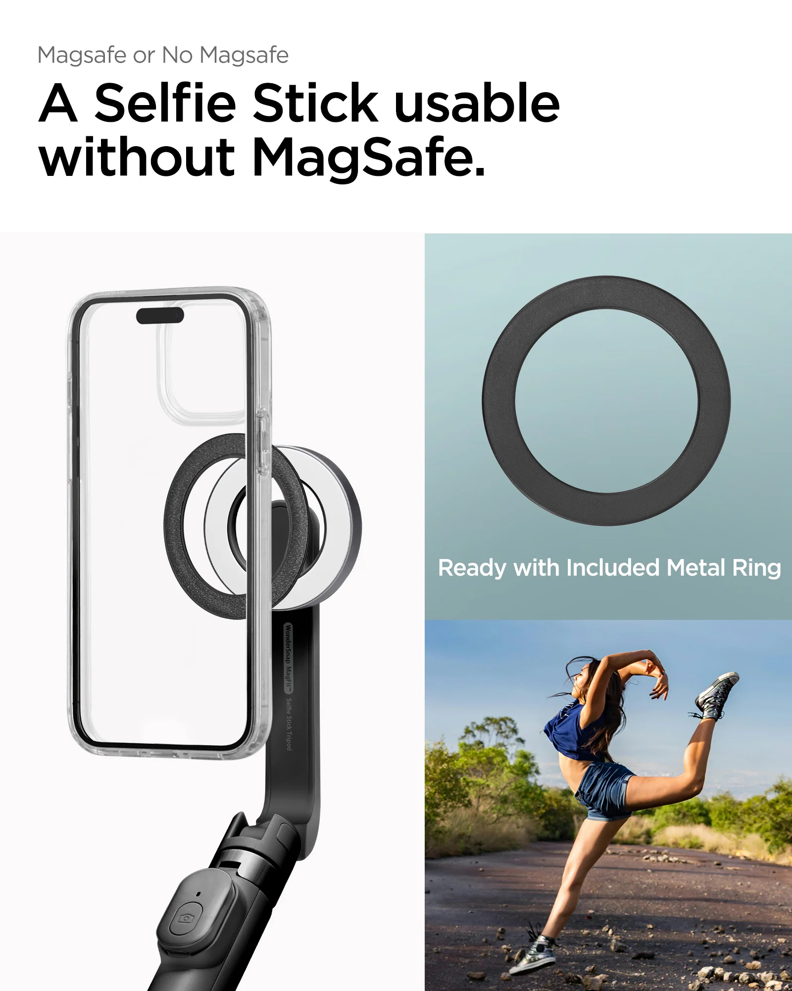 Tripod Selfie Stick (Mag Fit) | S571W 18 Tripod Selfie Stick (Mag Fit) | S571W