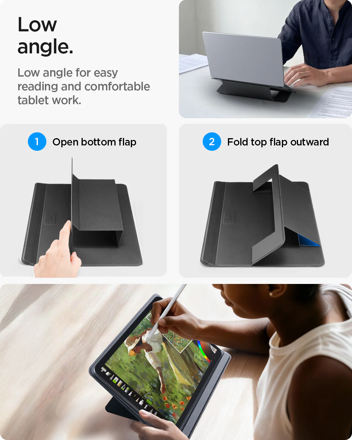 Slim Fold Laptop Stand | Non-Adhesive 45 Slim Fold Laptop Stand | Non-Adhesive