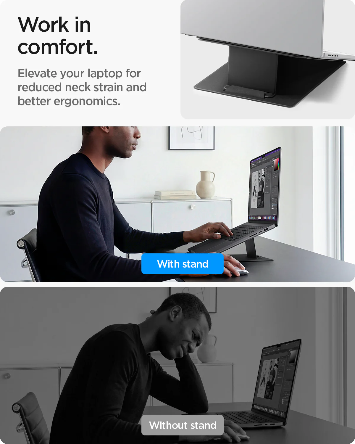 Slim Fold Laptop Stand | Non-Adhesive 83 Slim Fold Laptop Stand | Non-Adhesive