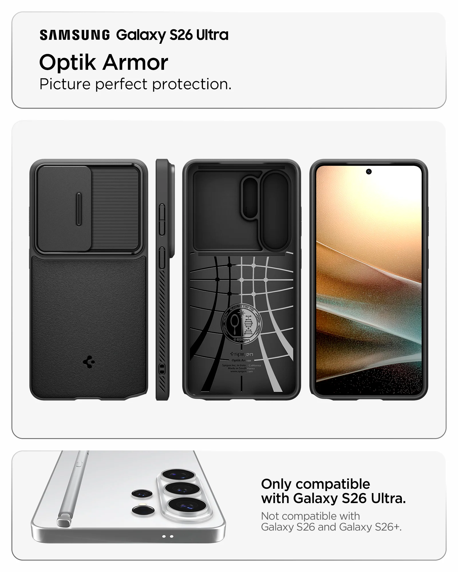 Galaxy S26 Series - Optik Armor 10 Galaxy S26 Series - Optik Armor
