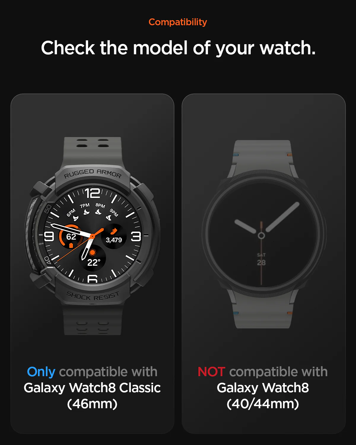 Galaxy Watch 8 Series - Rugged Armor 45 Galaxy Watch 8 Series - Rugged Armor