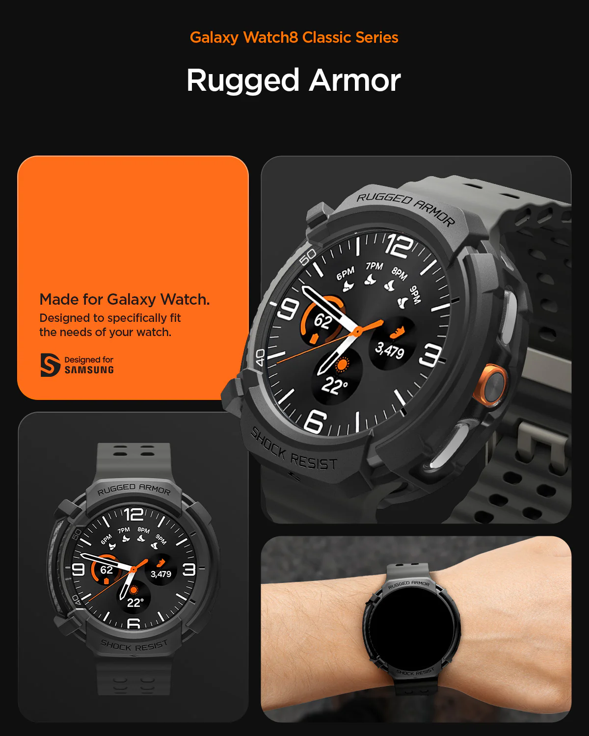 Galaxy Watch 8 Series - Rugged Armor 46 Galaxy Watch 8 Series - Rugged Armor