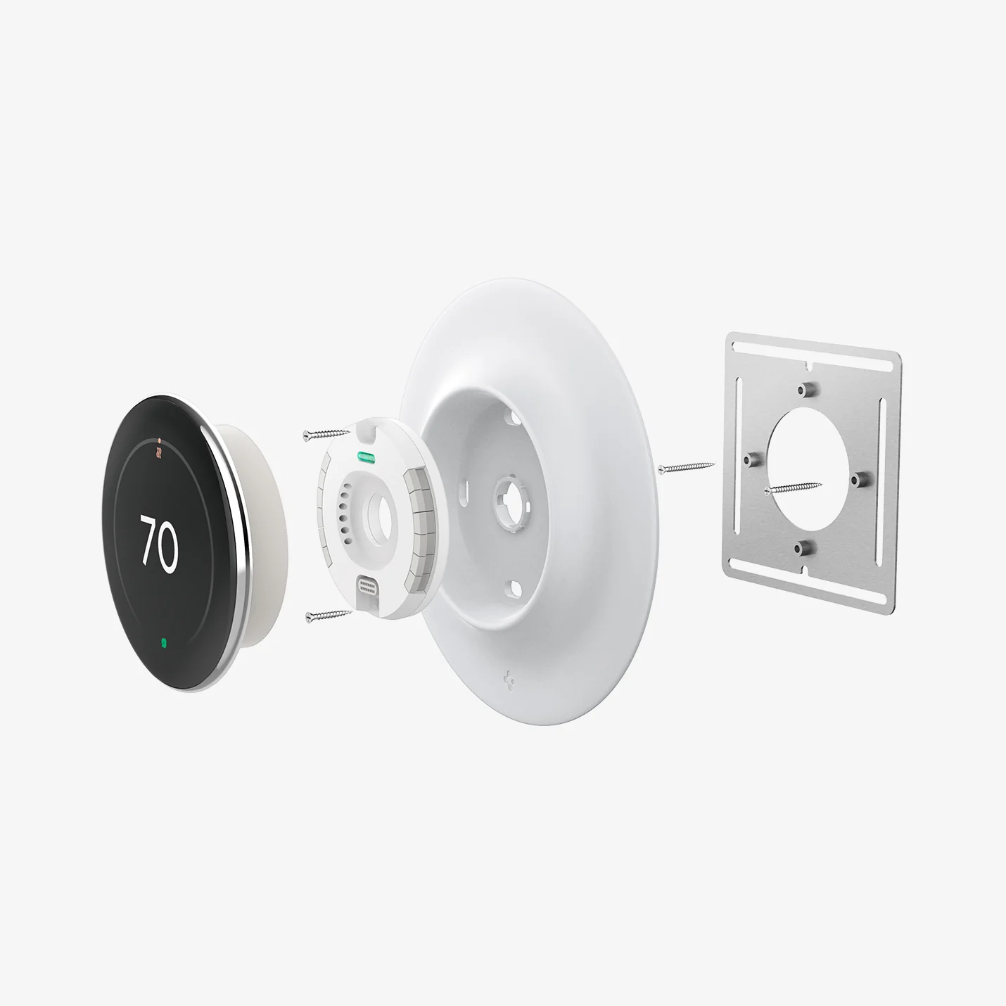 Google Nest Learning Thermostat 4th Gen Wall Plate 2 Google Nest Learning Thermostat 4th Gen Wall Plate