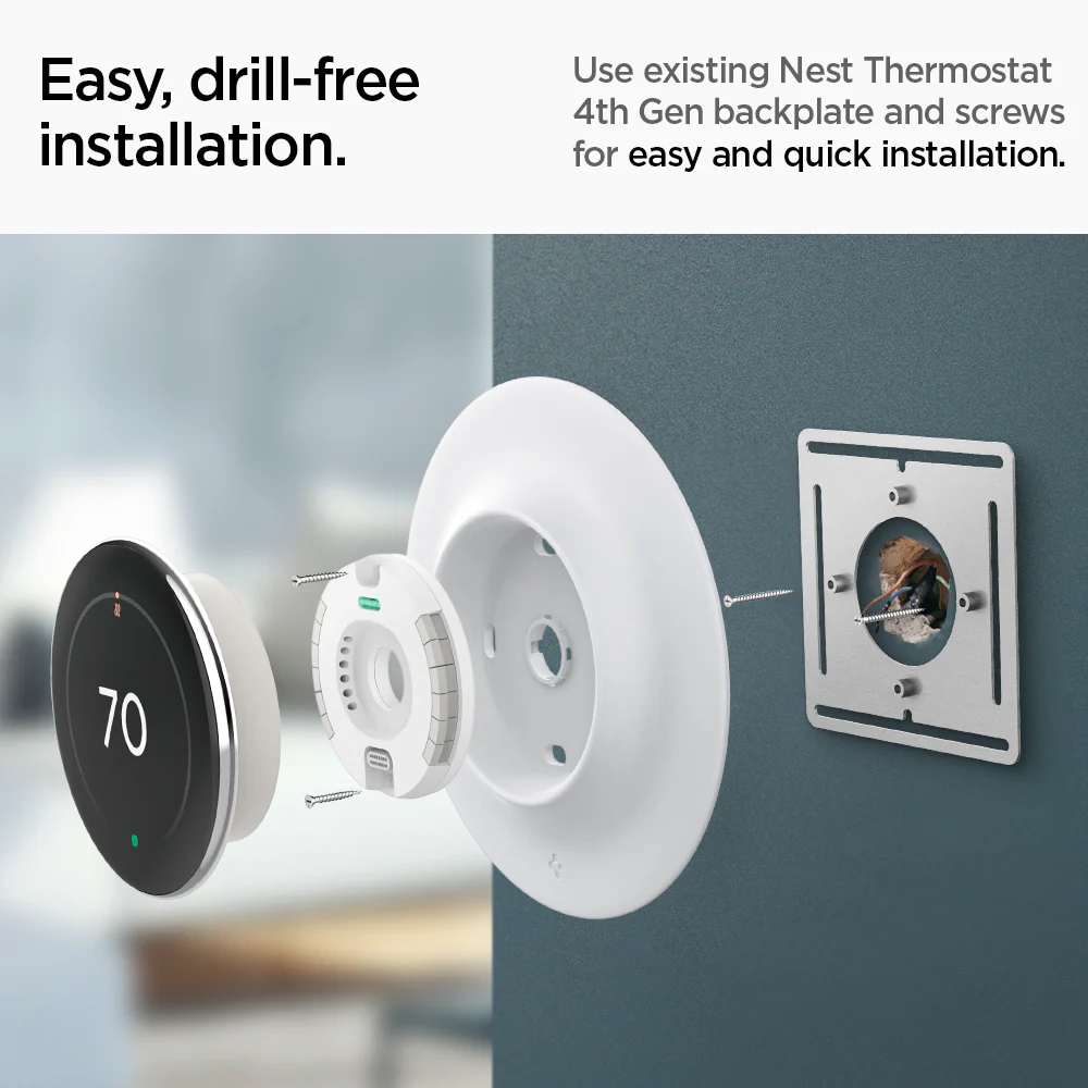 Google Nest Learning Thermostat 4th Gen Wall Plate 9 Google Nest Learning Thermostat 4th Gen Wall Plate