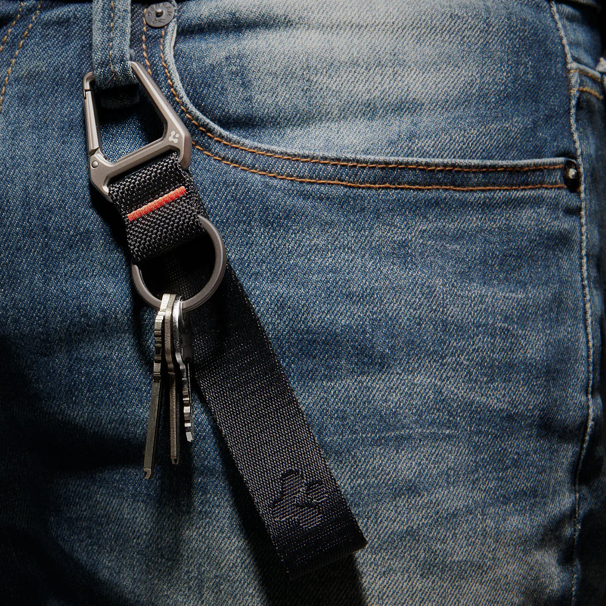 Carabiner Black Strap + Key Ring 7 Carabiner Black Strap + Key Ring