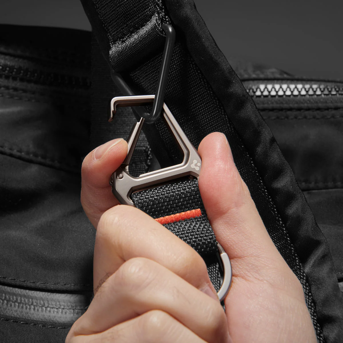 Carabiner Black Strap + Key Ring 8 Carabiner Black Strap + Key Ring
