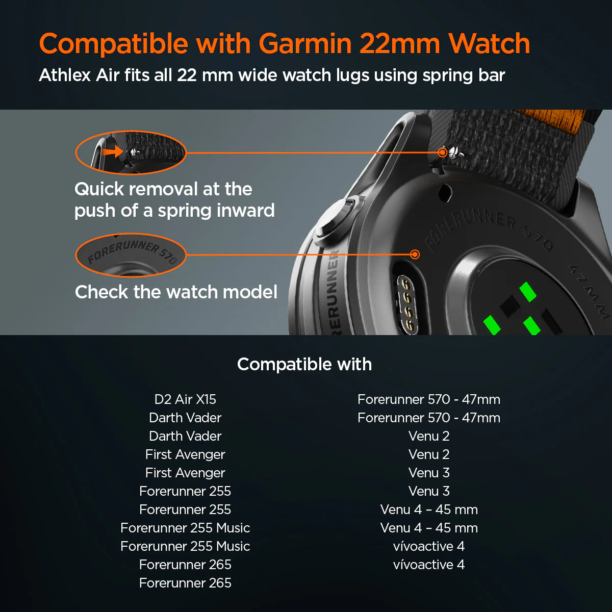 Garmin Watch Series - Athlex Air 26 Garmin Watch Series - Athlex Air