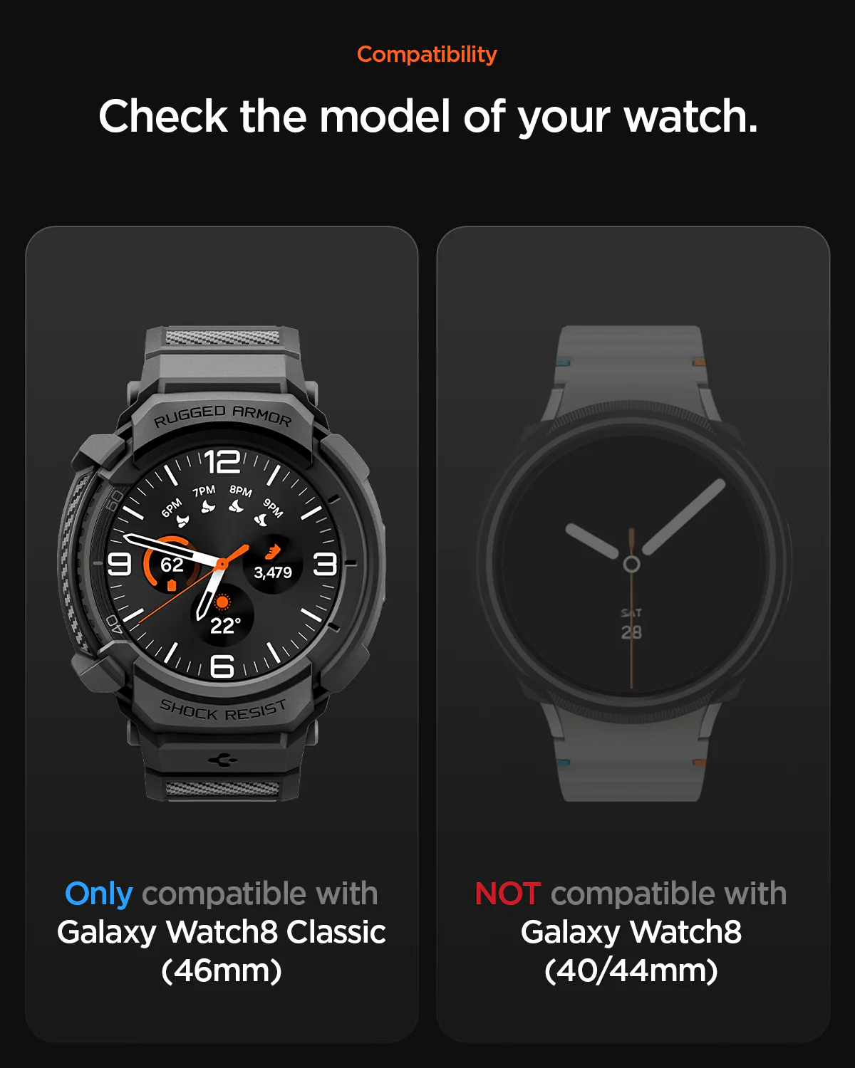 Galaxy Watch 8 Series - Rugged Armor Pro 47 Galaxy Watch 8 Series - Rugged Armor Pro