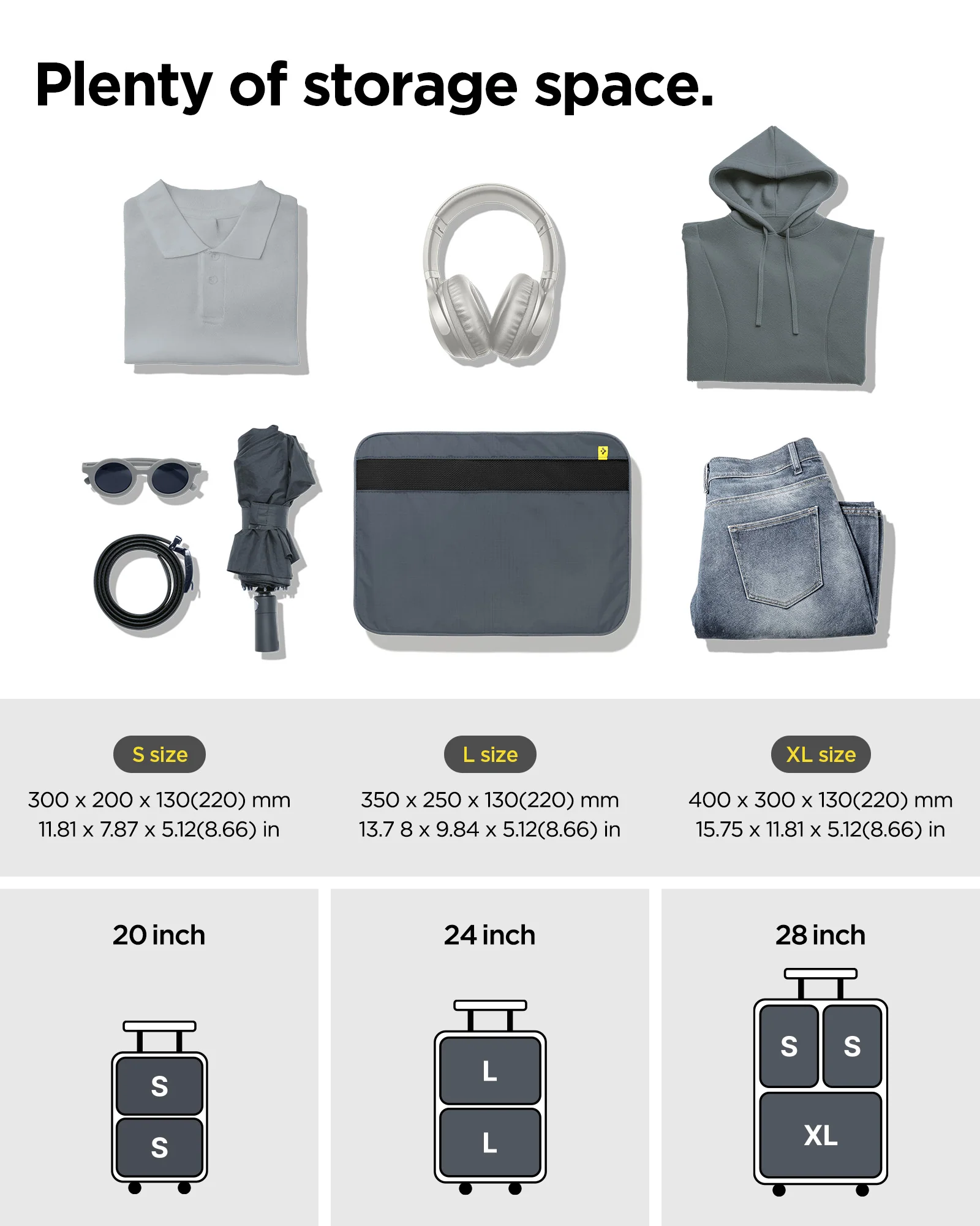 Travel Packing Cubes | KD600 18 Travel Packing Cubes | KD600