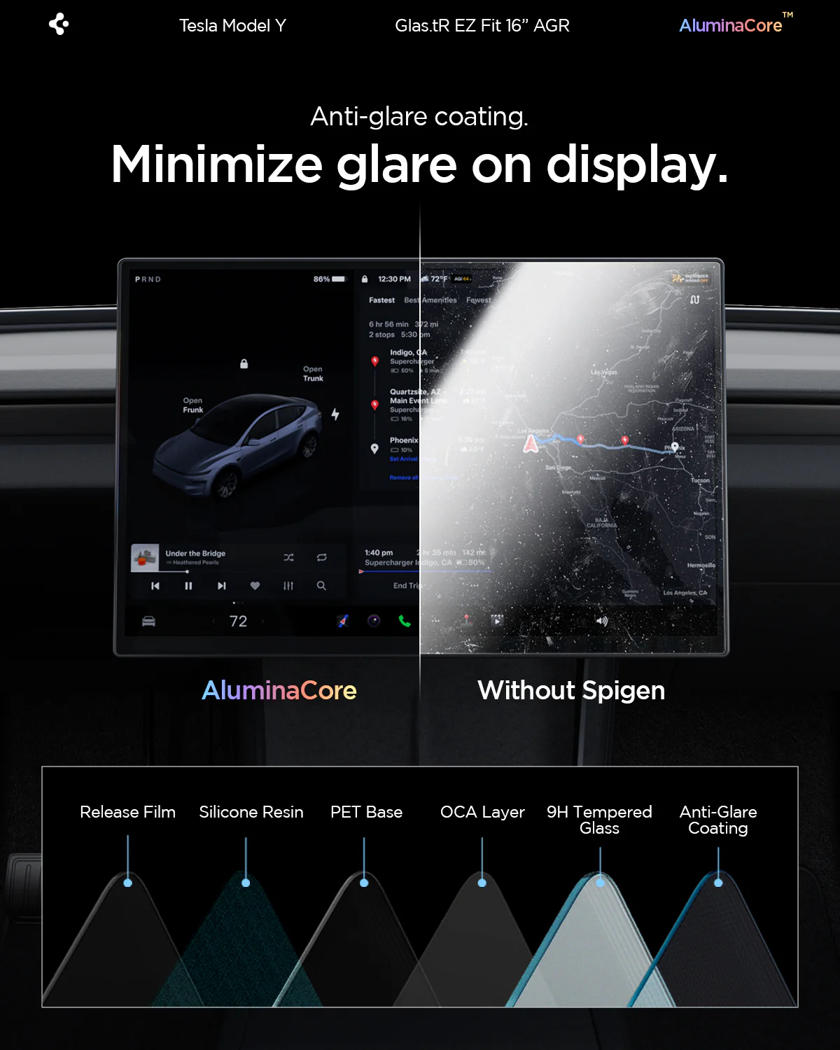 Tesla Series - Screen Protector GLAS.tR EZ Fit | Anti-Glare 16 inch 6 Tesla Series - Screen Protector GLAS.tR EZ Fit | Anti-Glare 16 inch