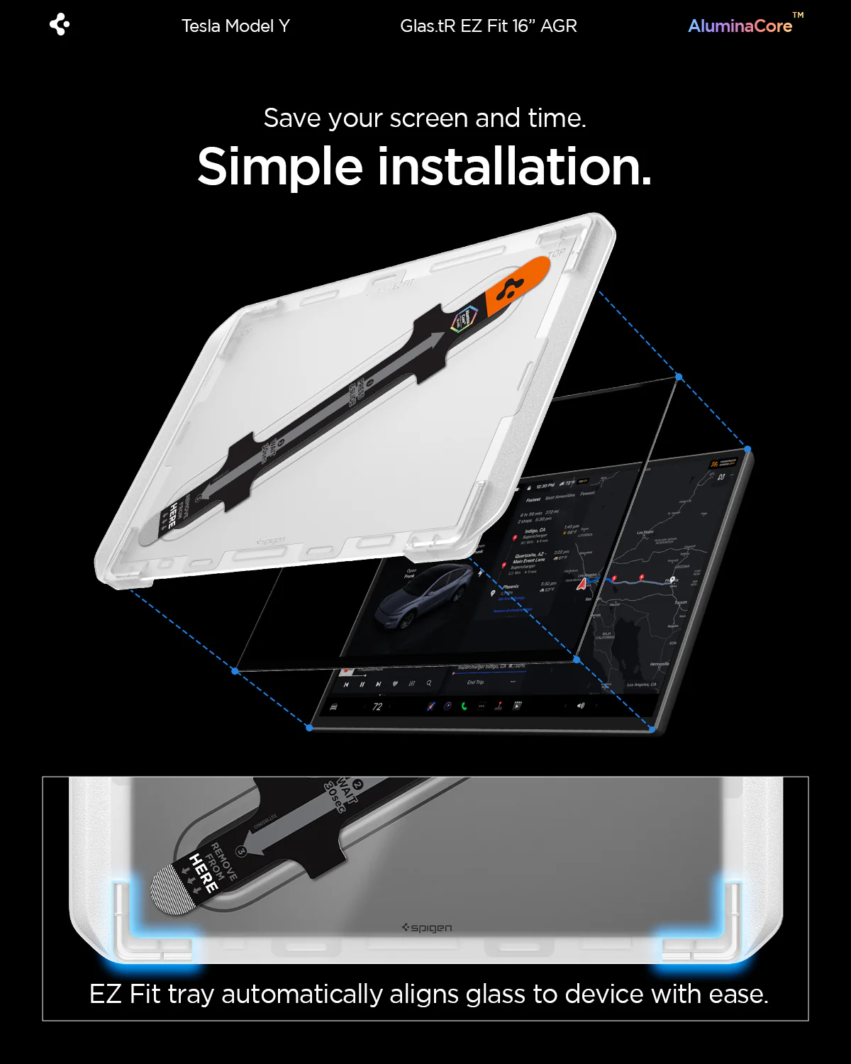 Tesla Series - Screen Protector GLAS.tR EZ Fit | Anti-Glare 16 inch 8 Tesla Series - Screen Protector GLAS.tR EZ Fit | Anti-Glare 16 inch