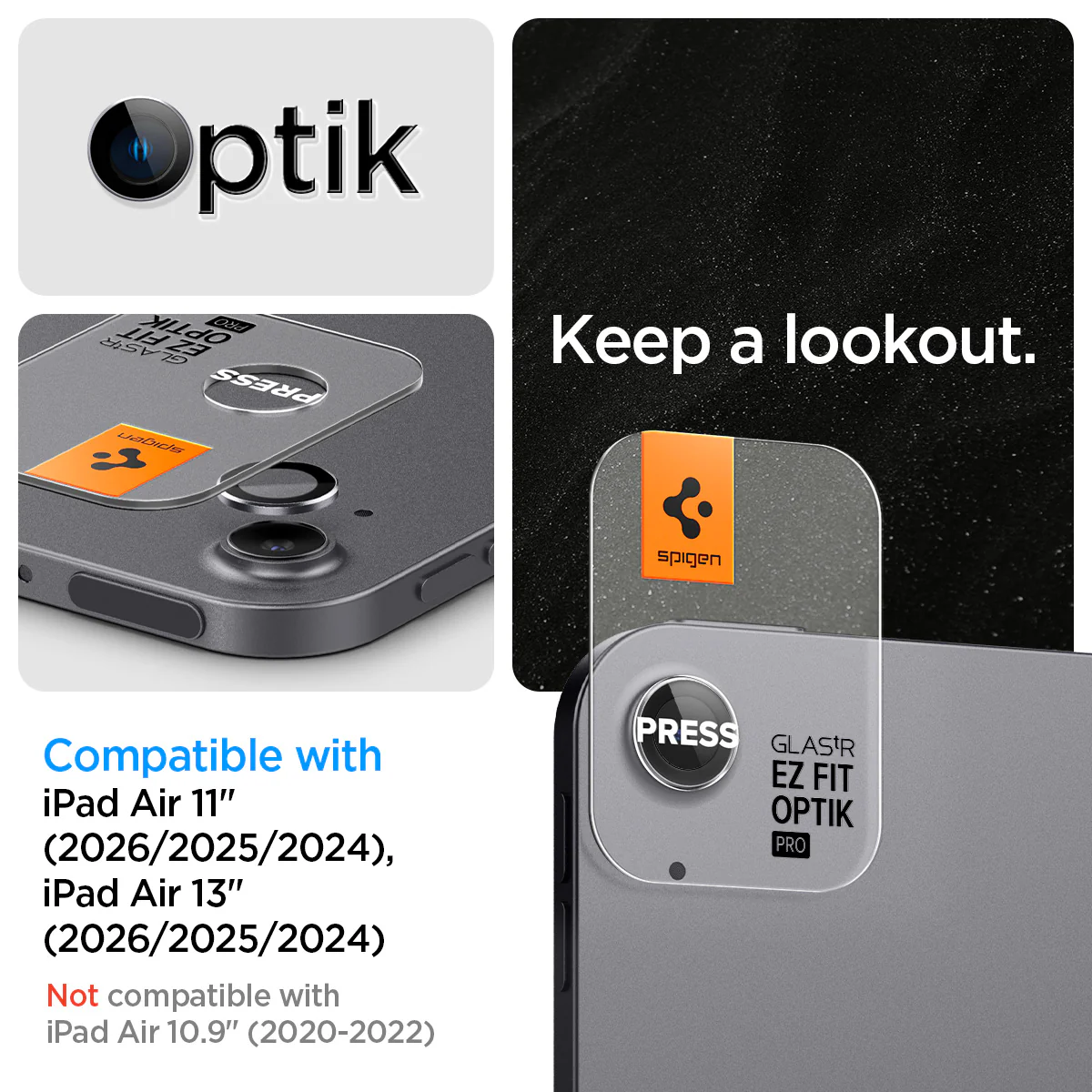 iPad Air Series - Optik Pro EZ Fit Lens Protector 11 iPad Air Series - Optik Pro EZ Fit Lens Protector