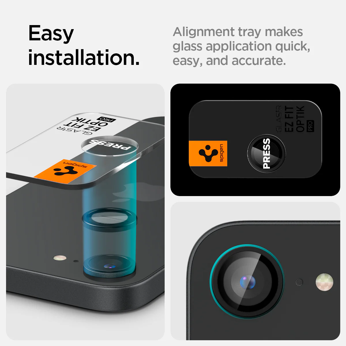iPhone 16e Series - Optik Pro EZ Fit Lens Protector 8 iPhone 16e Series - Optik Pro EZ Fit Lens Protector
