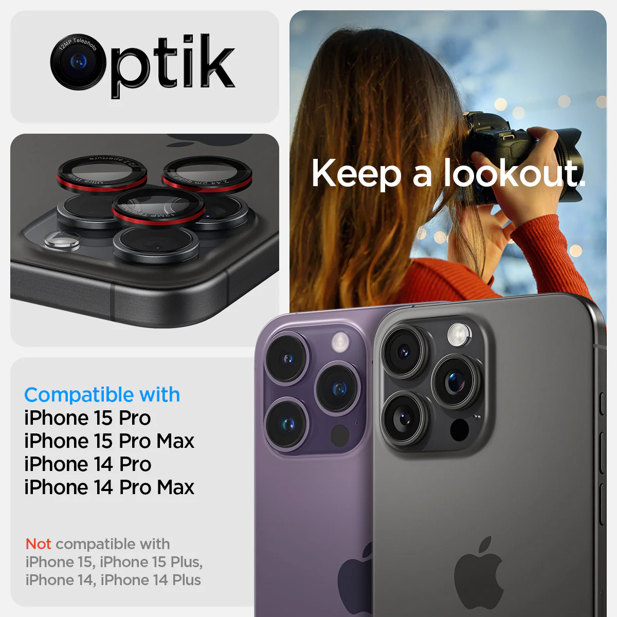 iPhone 14 Series - EZ Fit Optik Pro Lens Protector 82 iPhone 14 Series - EZ Fit Optik Pro Lens Protector
