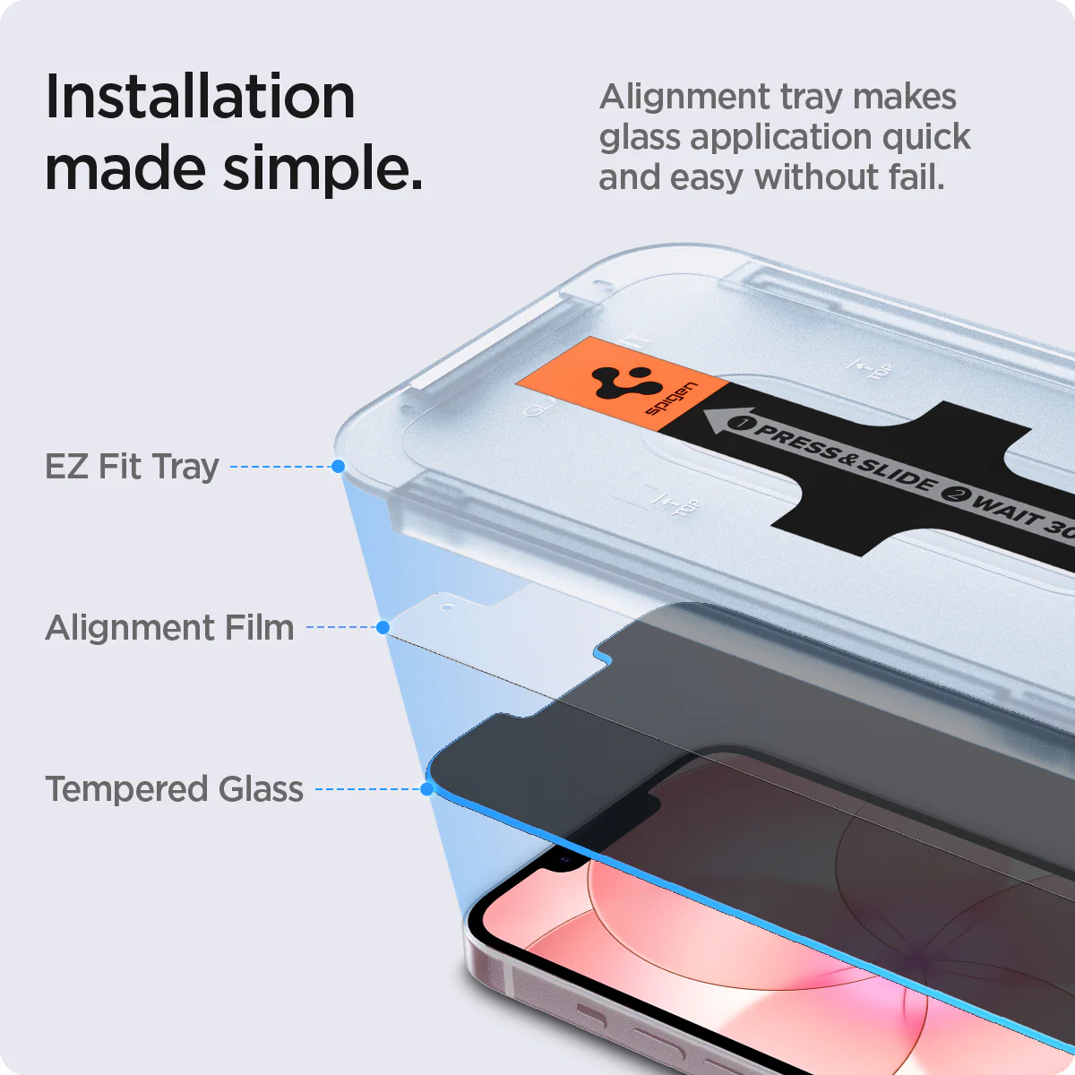 iPhone 17e Series - GLAS.tR EZ Fit Privacy 2 iPhone 17e Series - GLAS.tR EZ Fit Privacy